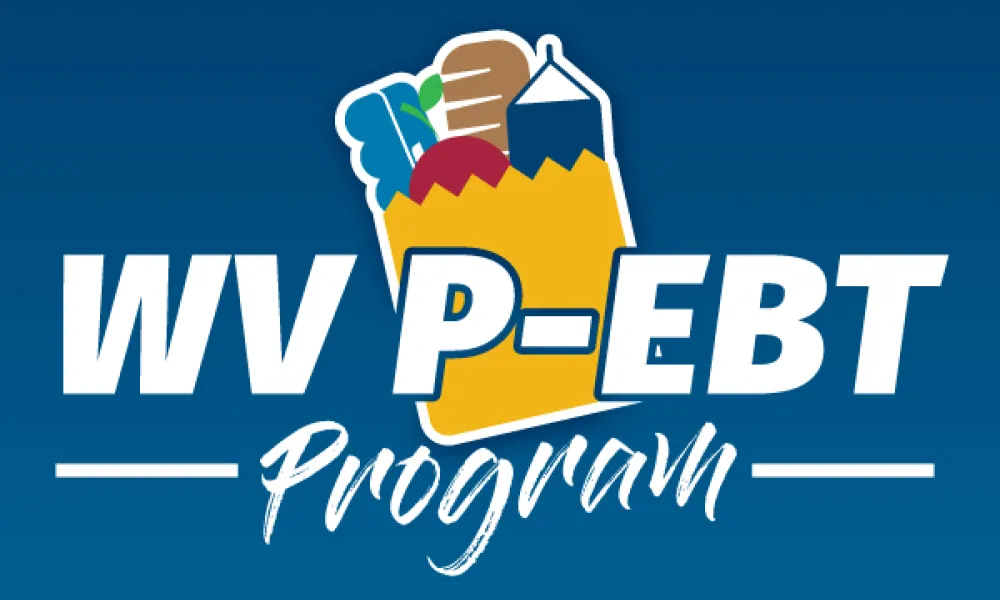 Graphic with the words "WV P-EBT Program" on it.