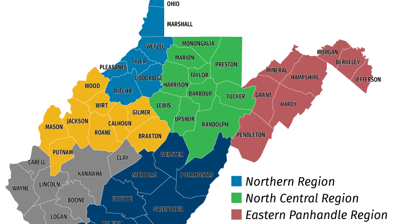 WVAdultEd Regions Map