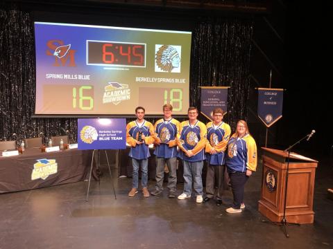 Berkeley Springs Team with an Award.