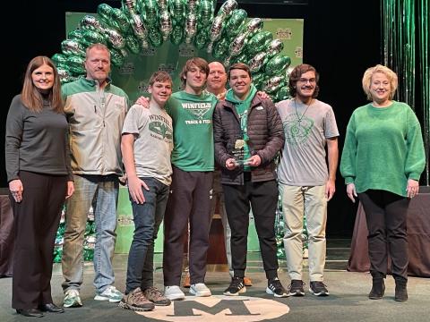 Winfield Highschool holds second place trophy