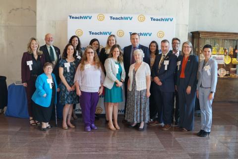 Members of the West Virginia Milken Educator Network pose during the 2023 Forum.