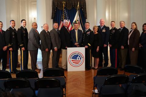 Group shot of all of the individuals participating in the 2018 Common Ground Partnership compact signing